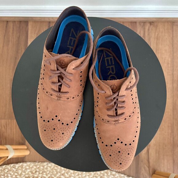 Cole Haan ZERØGRAND Wingtip Oxford (Dark Coffee Pacific Blue) main image 7